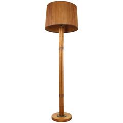 Bamboo Floor Lamp in the Manner of Paul Frankl