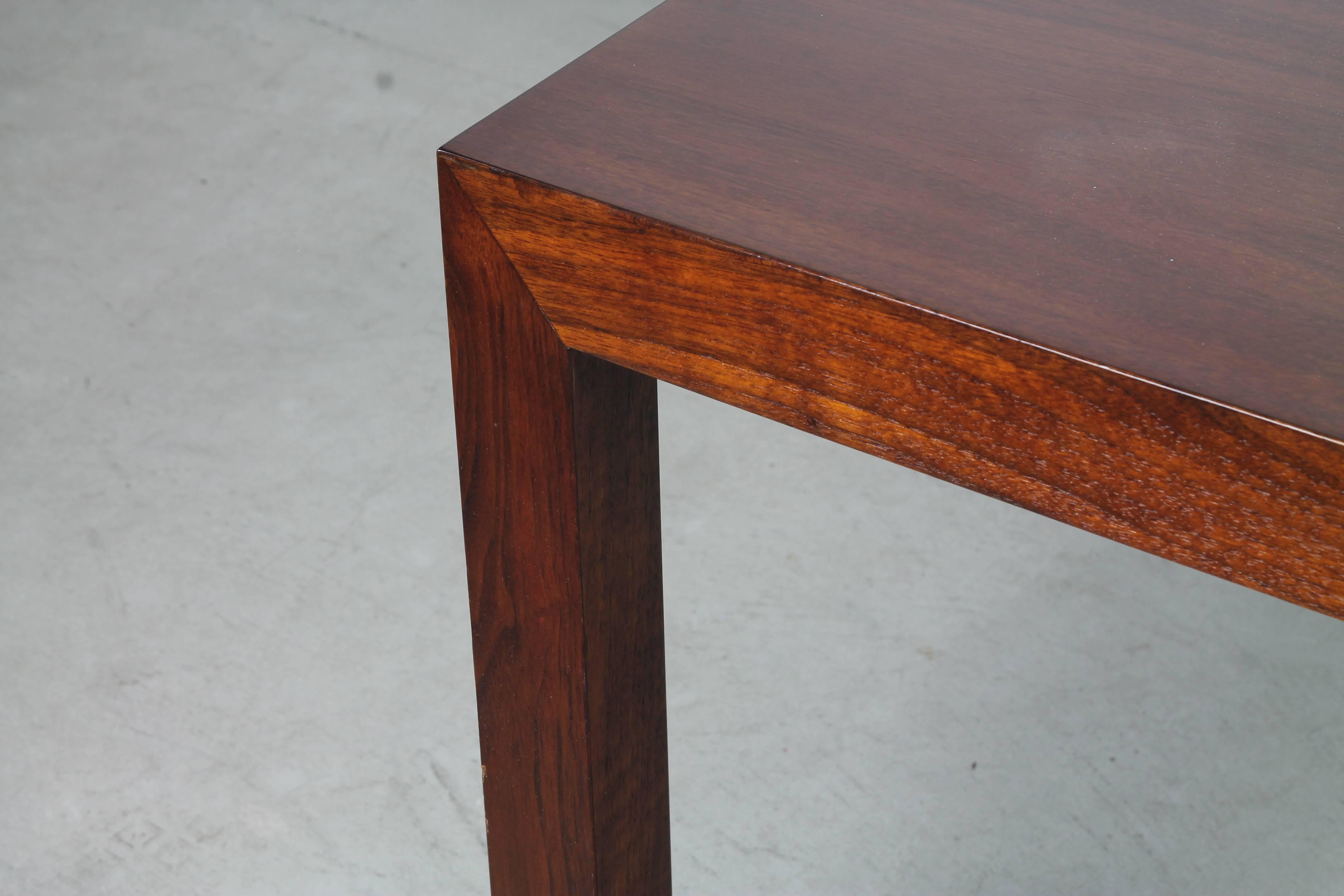 Mid-Century Modern Mahogany Parsons Table by Edward Wormley for Dunbar