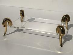 Brass and Lucite Vanity Tray