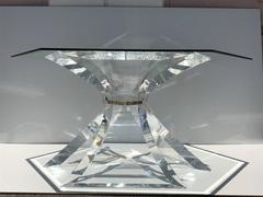 Hexagon Lucite Dining Table by Lion in Frost