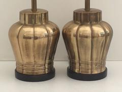 Frederick Cooper Brass Ginger Jar Urn Lamps