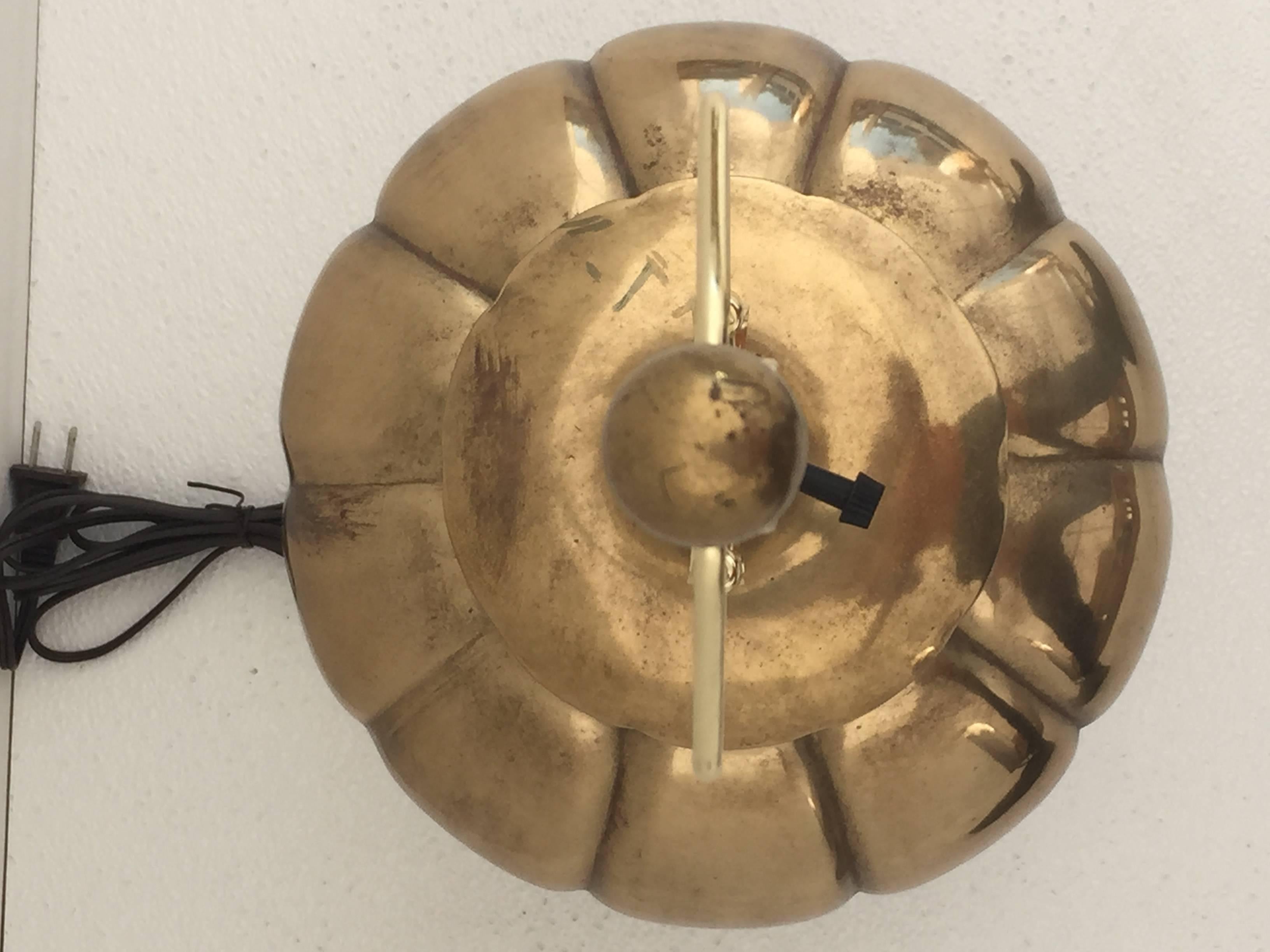 Mid-20th Century Frederick Cooper Brass Ginger Jar Urn Lamps