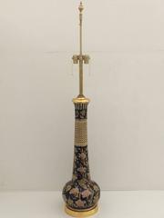 Giant Ceramic and Gold Lamp with Islamic Floral Motif style of Marbro