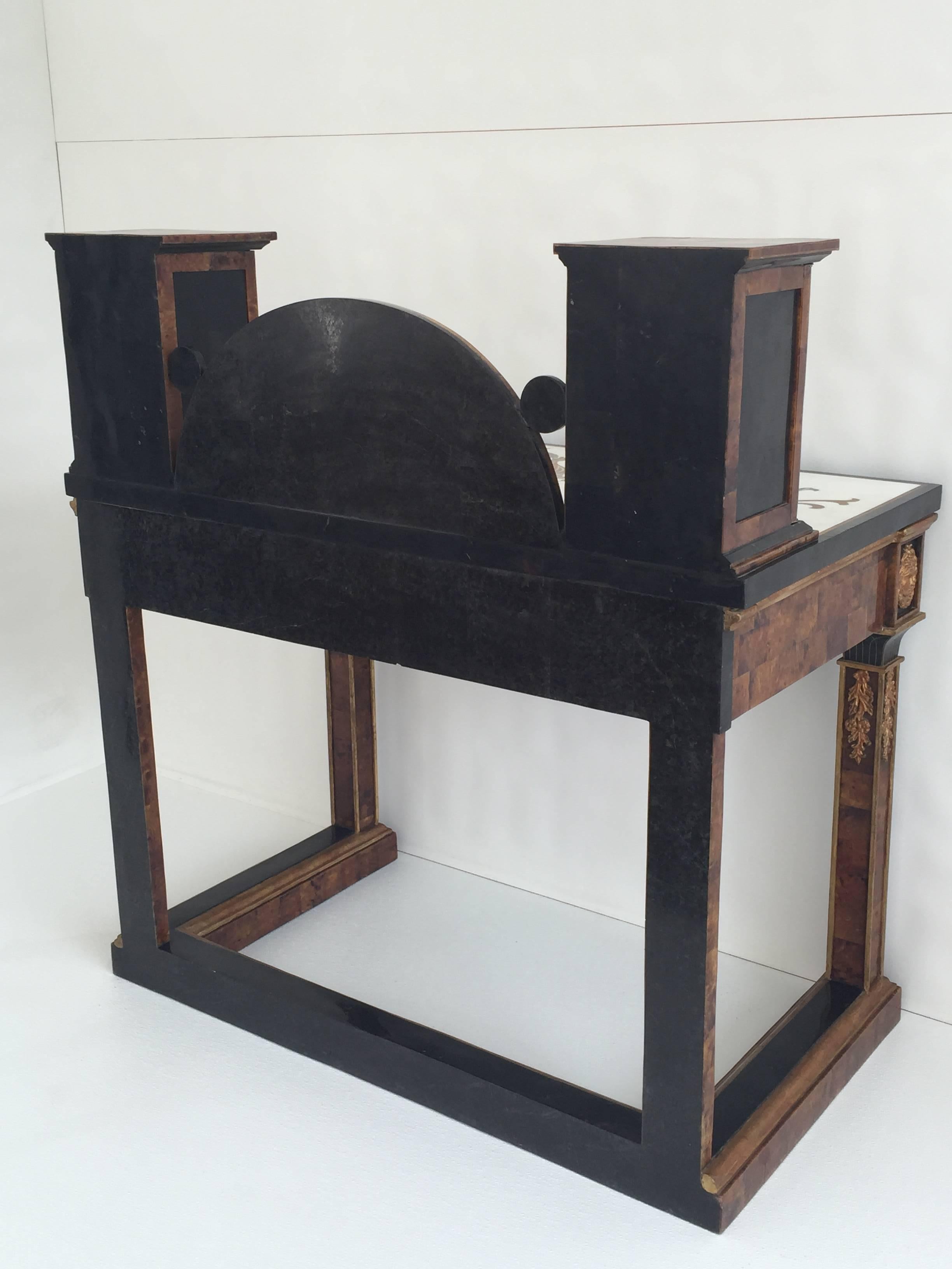 Tessellated Stone Desk or Console Table Attributed to Maitland-Smith 4