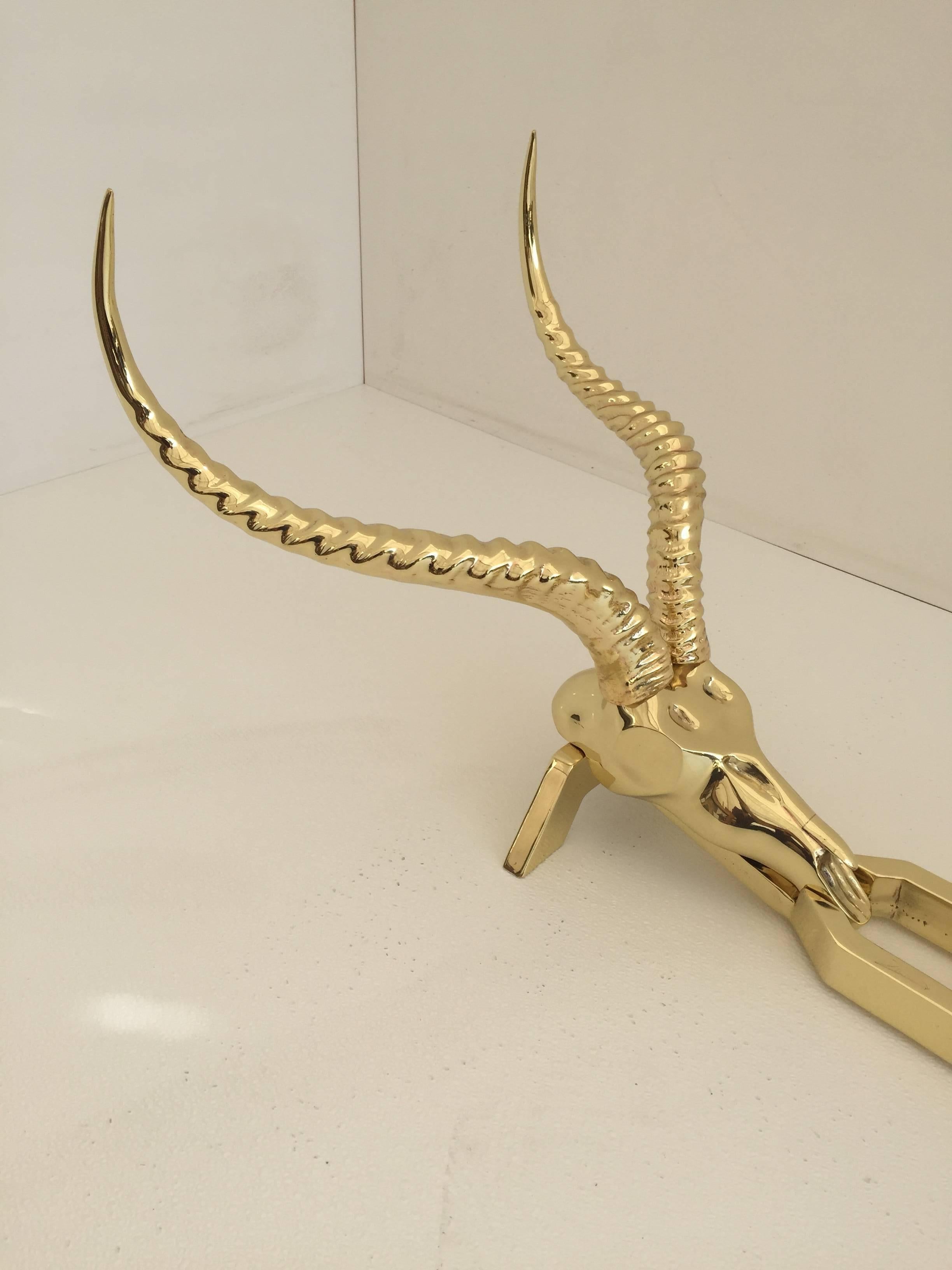 Late 20th Century Brass Ibex or Antelope Coffee Table by Fondica, France