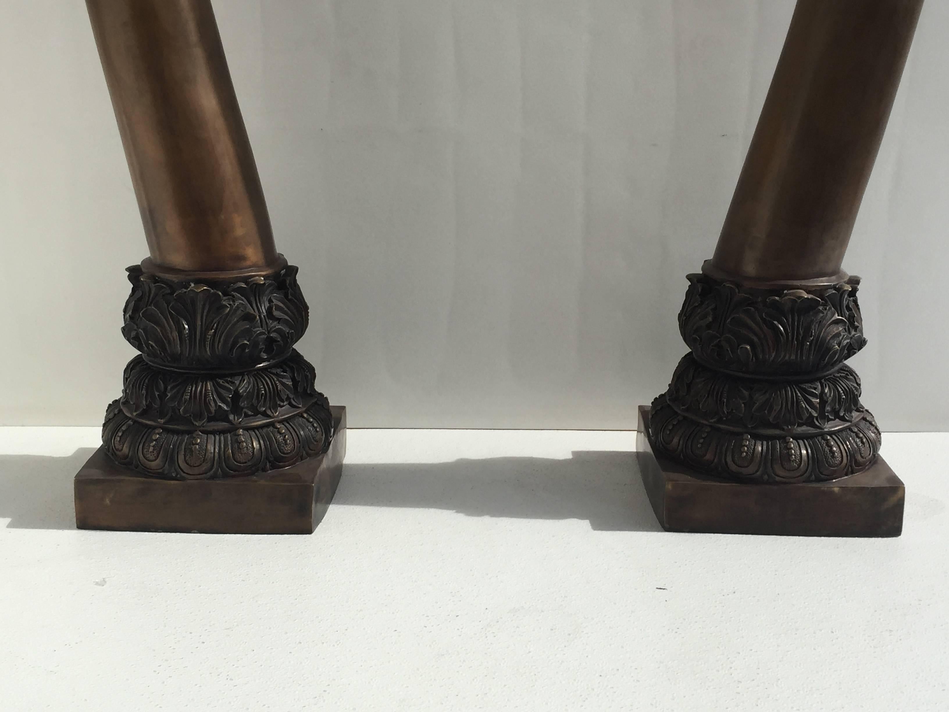 Unknown Pair of Bronze Faux Elephant Tusks For Sale