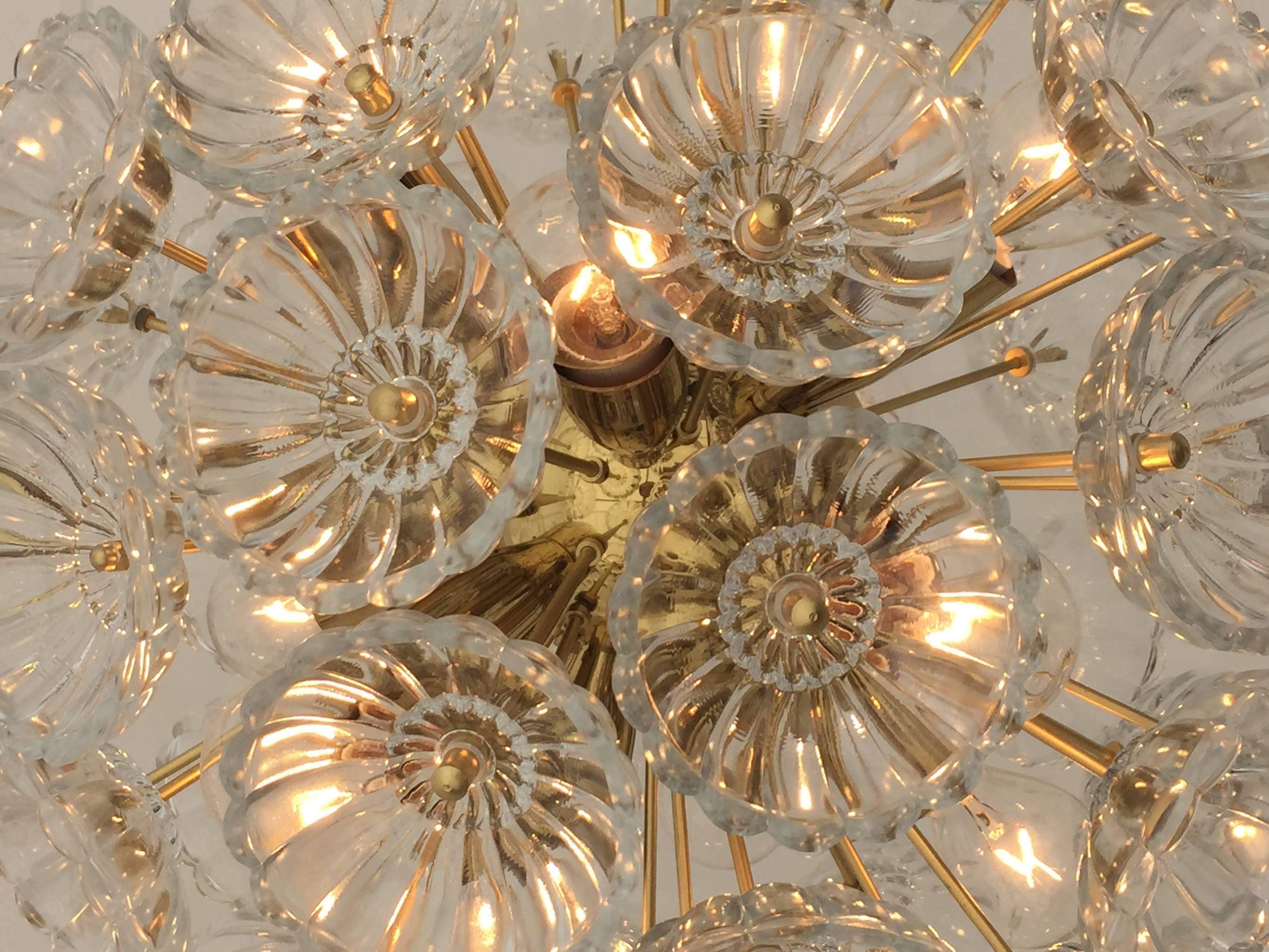 floral glass chandelier