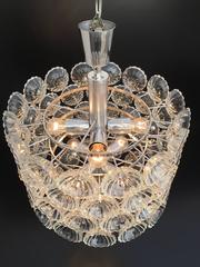 Floral Glass Pusteblume Sputnik Chandelier in Cylindrical Shape
