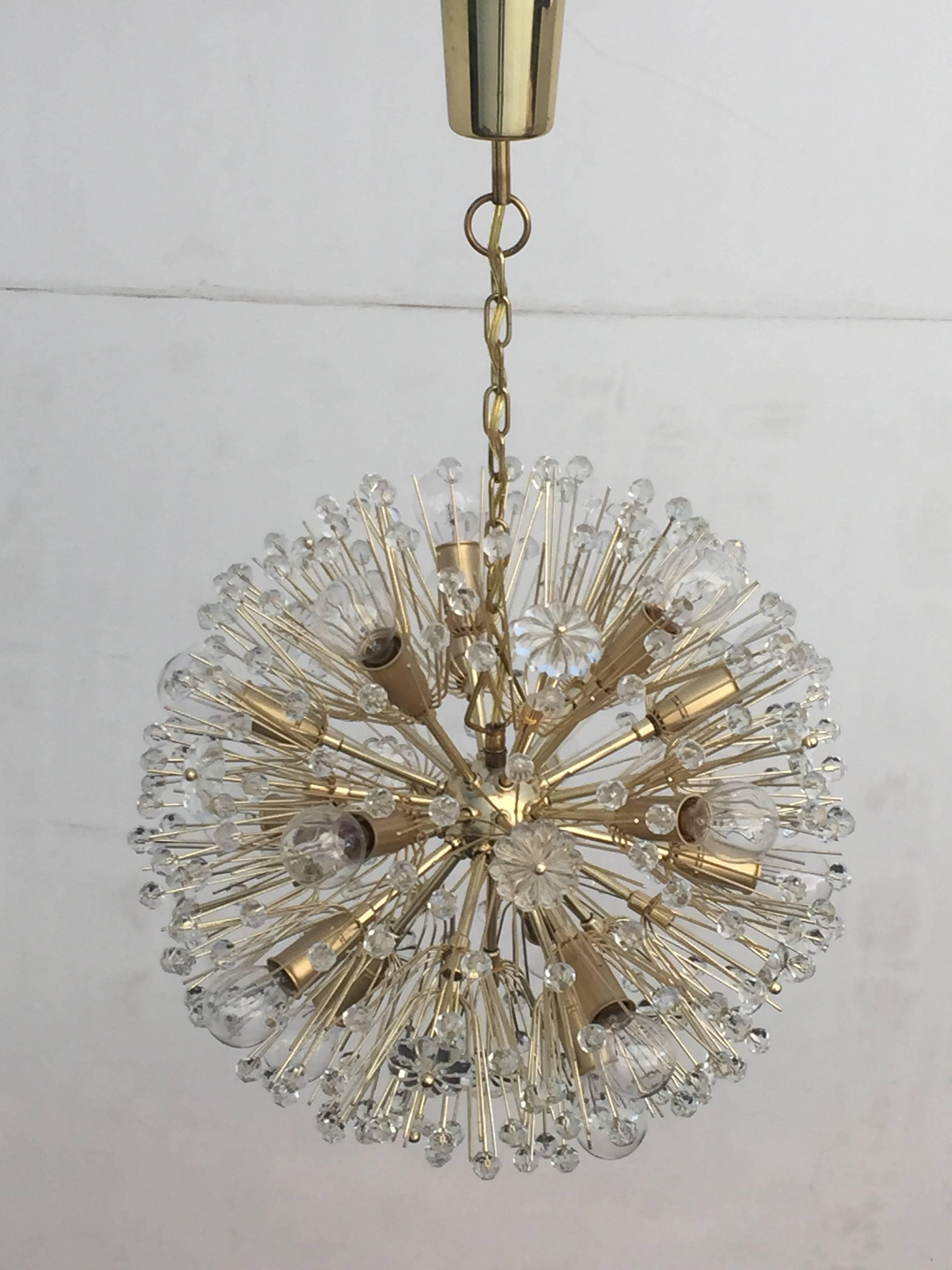 Emil Stejnar blow ball Sputnik chandelier.
Completely restored condition.