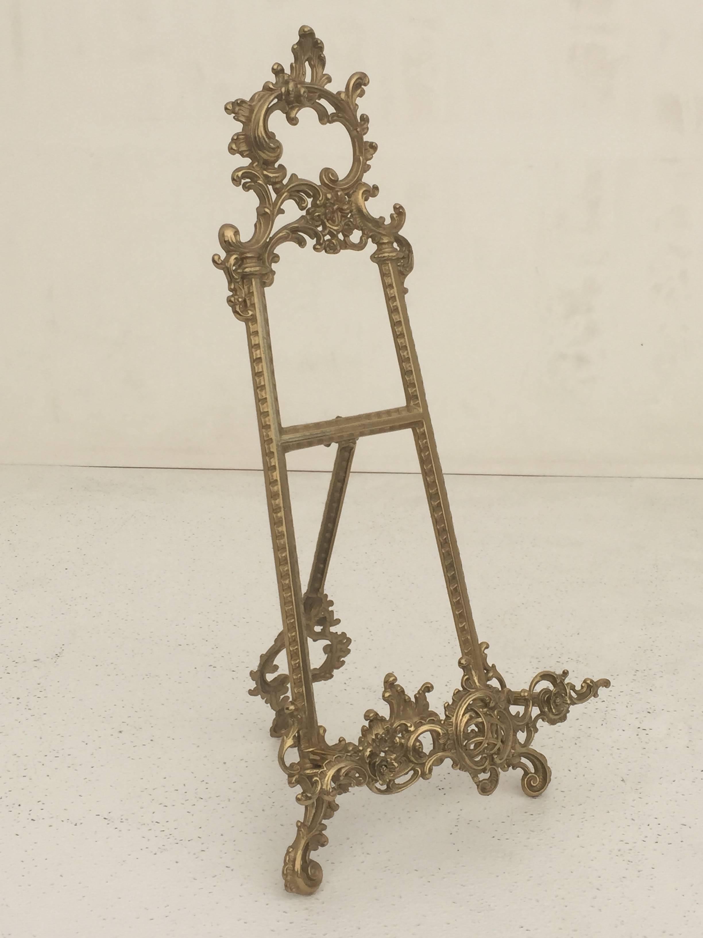 small brass picture easels