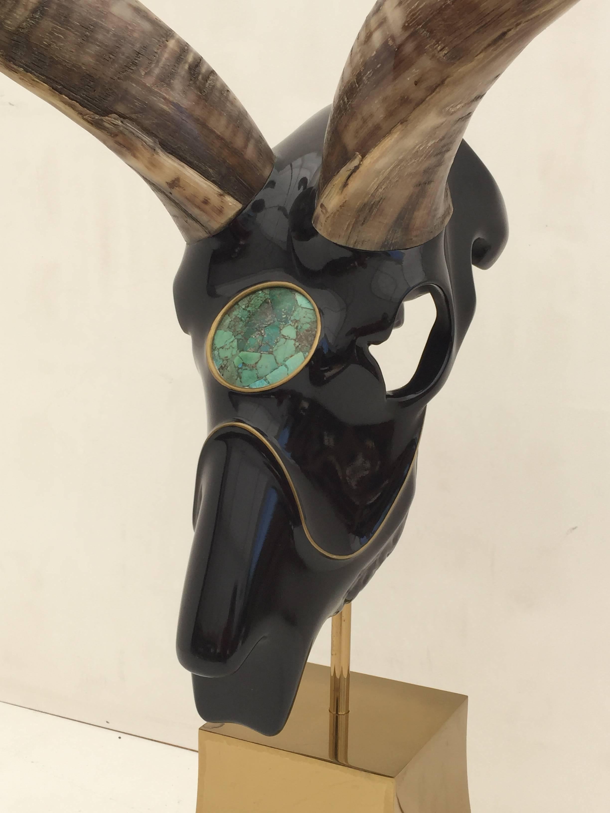 Jonson Marcius Kudu Skull Sculpture  In Good Condition In North Hollywood, CA