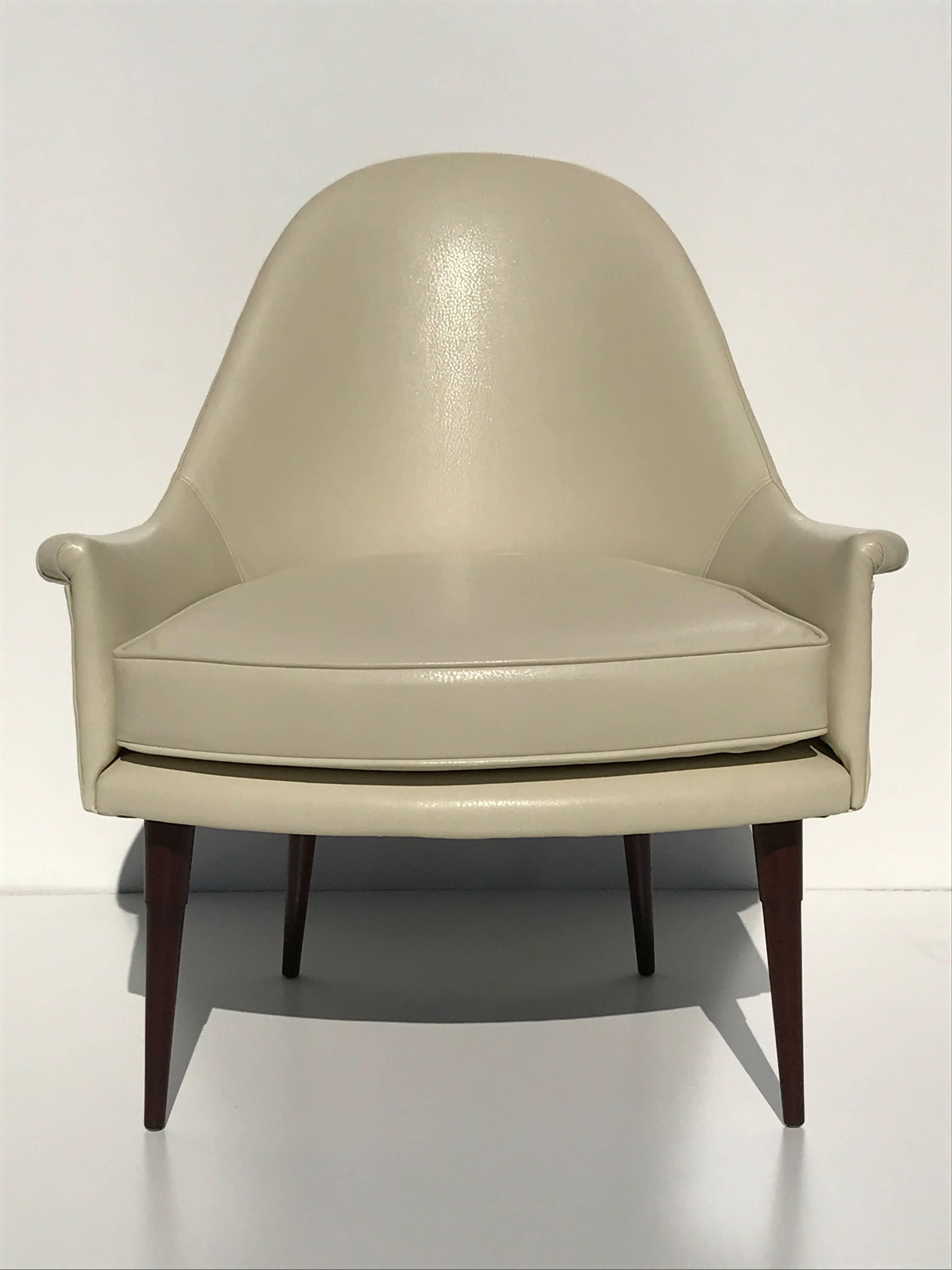 Mid-20th Century Petite Mid-Century Scoop Back Lounge Chair For Sale