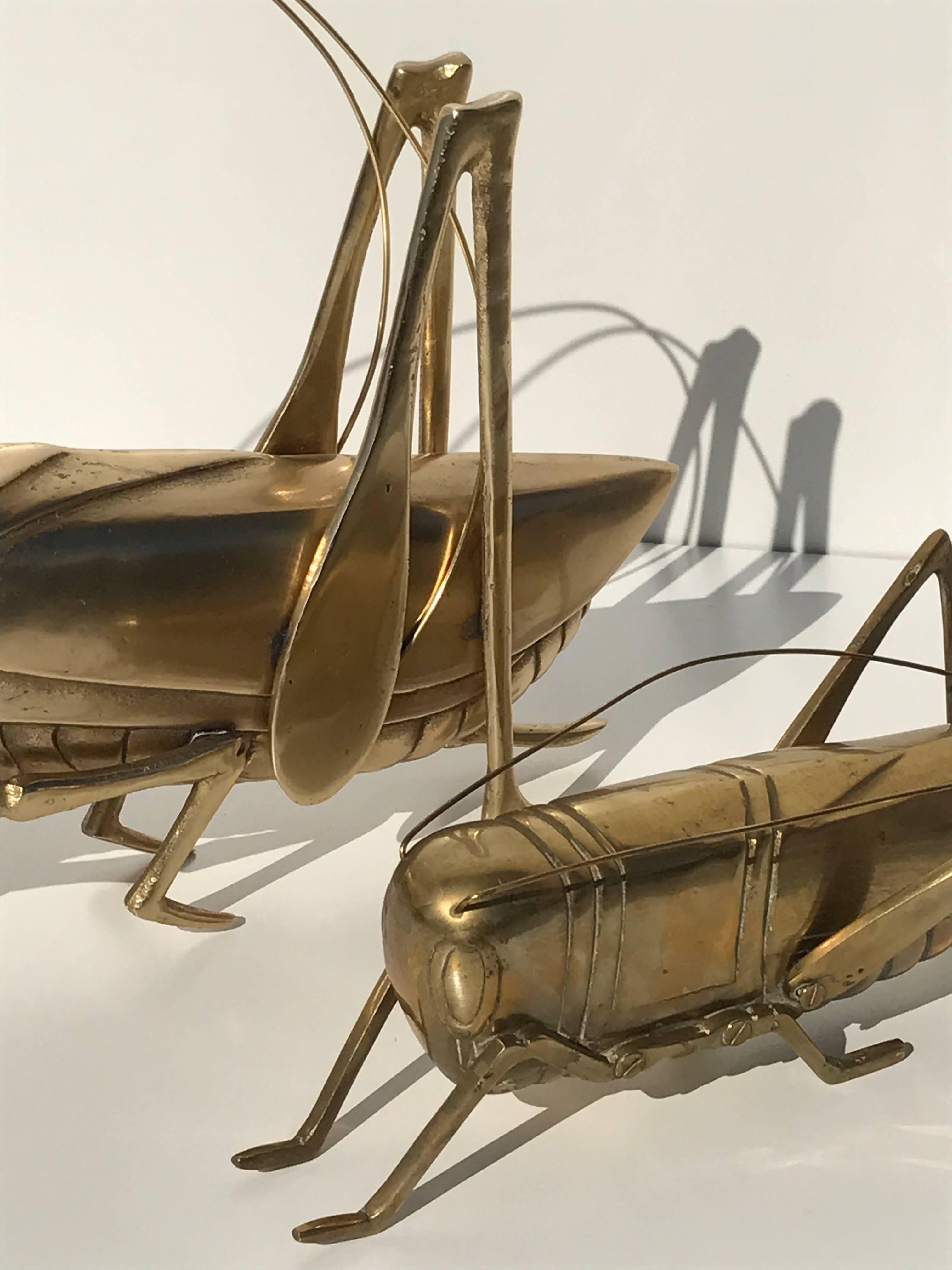 brass grasshopper figurine