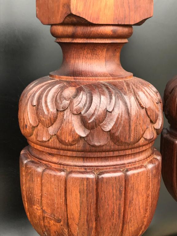 20th Century Pair of Architectural Baluster Fragments Mounted as Lamps For Sale