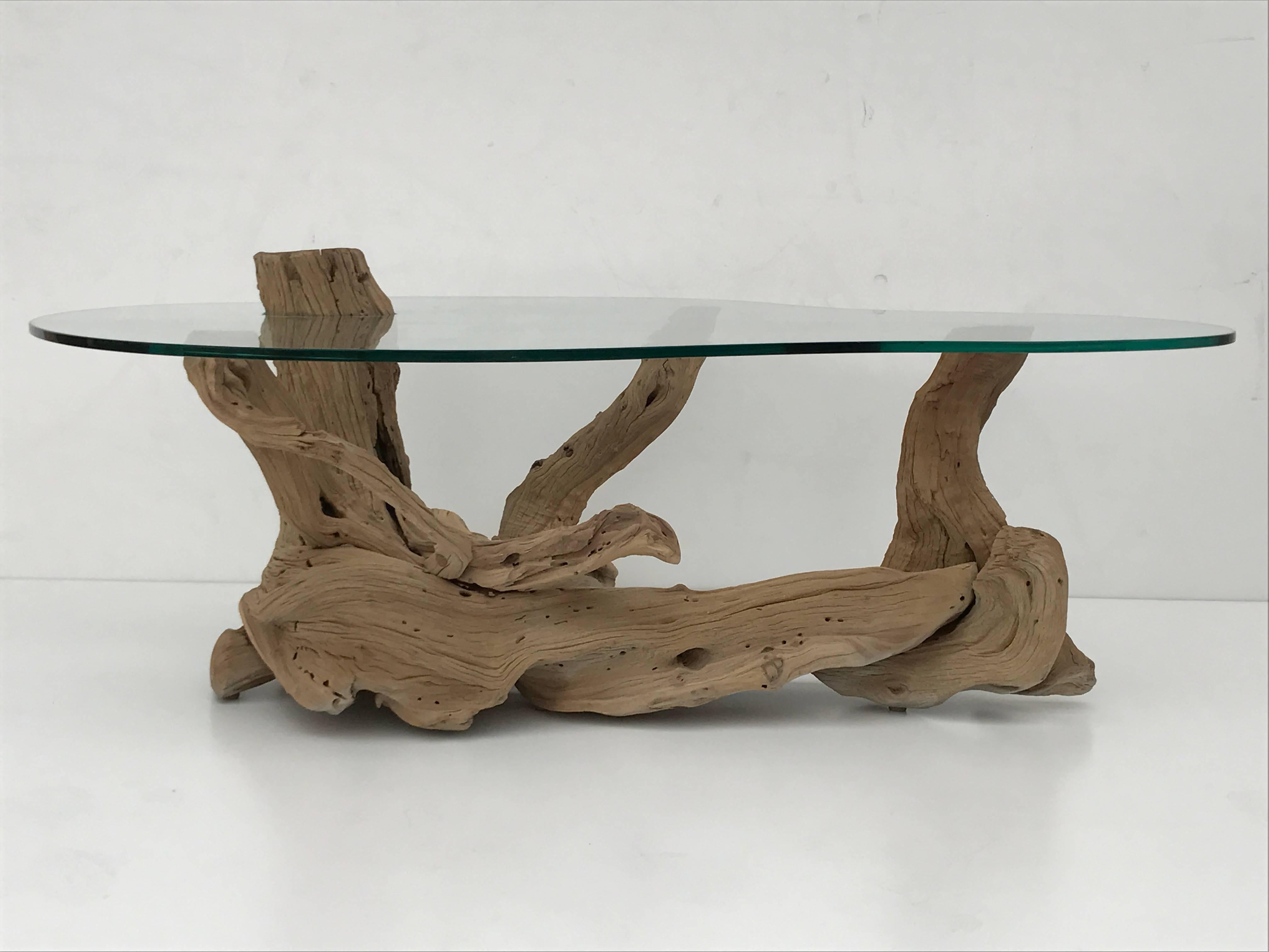 20th Century Free-Form Driftwood Coffee Table