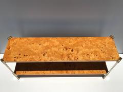 Romeo Rega Burl Wood Console Sofa Table