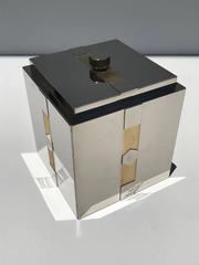 Art Deco Style Nickel and Brass Ice Bucket