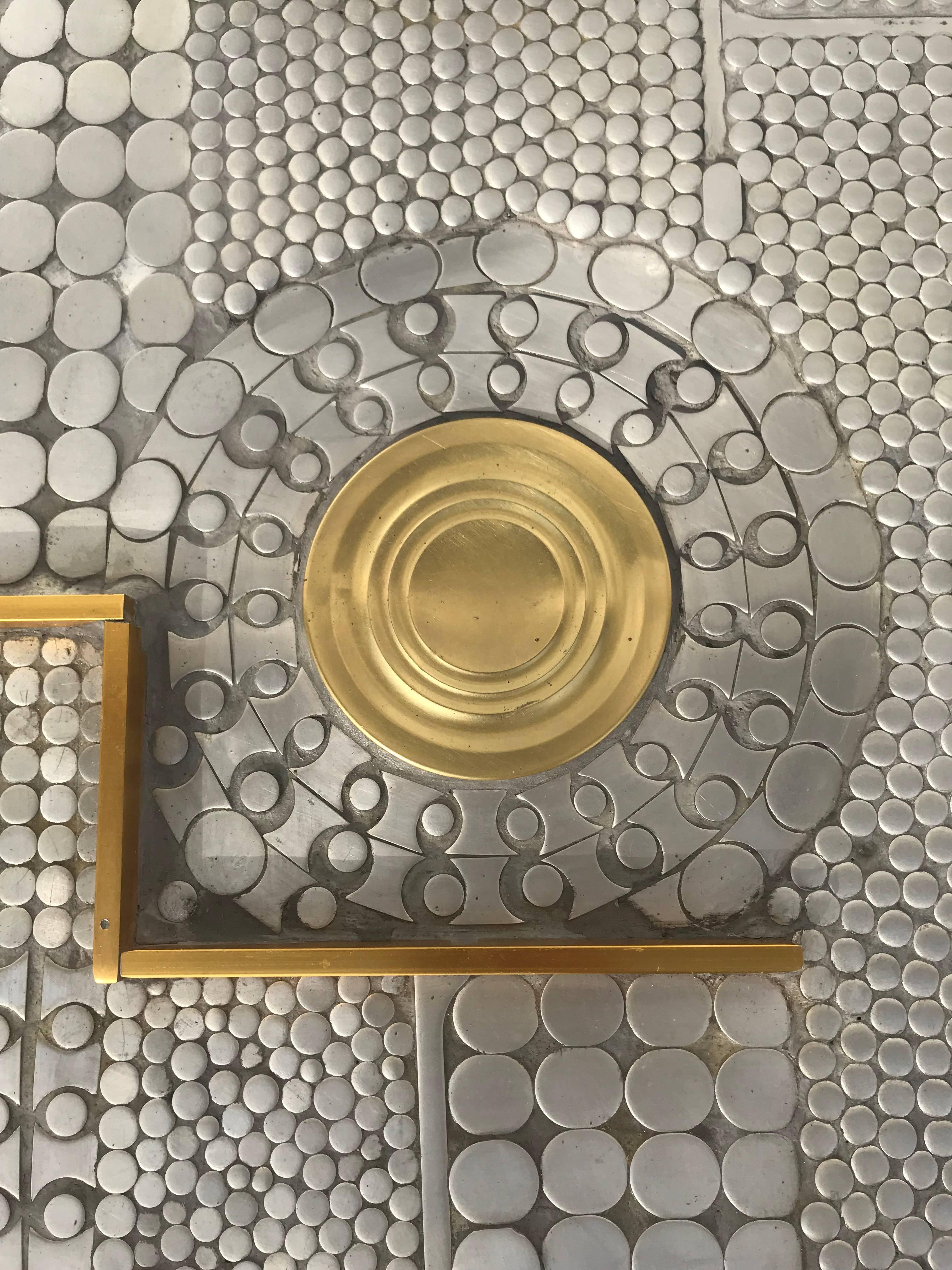 Mosaic Brutalist Coffee Table or Wall Sculpture 1