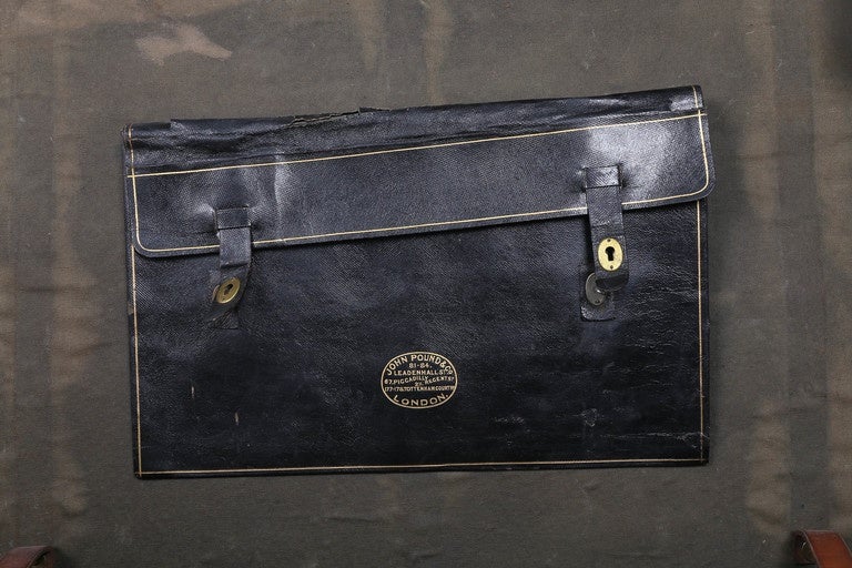 Vintage Leather Trunk For Sale 1