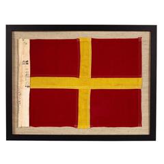 International Code of Signals "R" Framed Flag