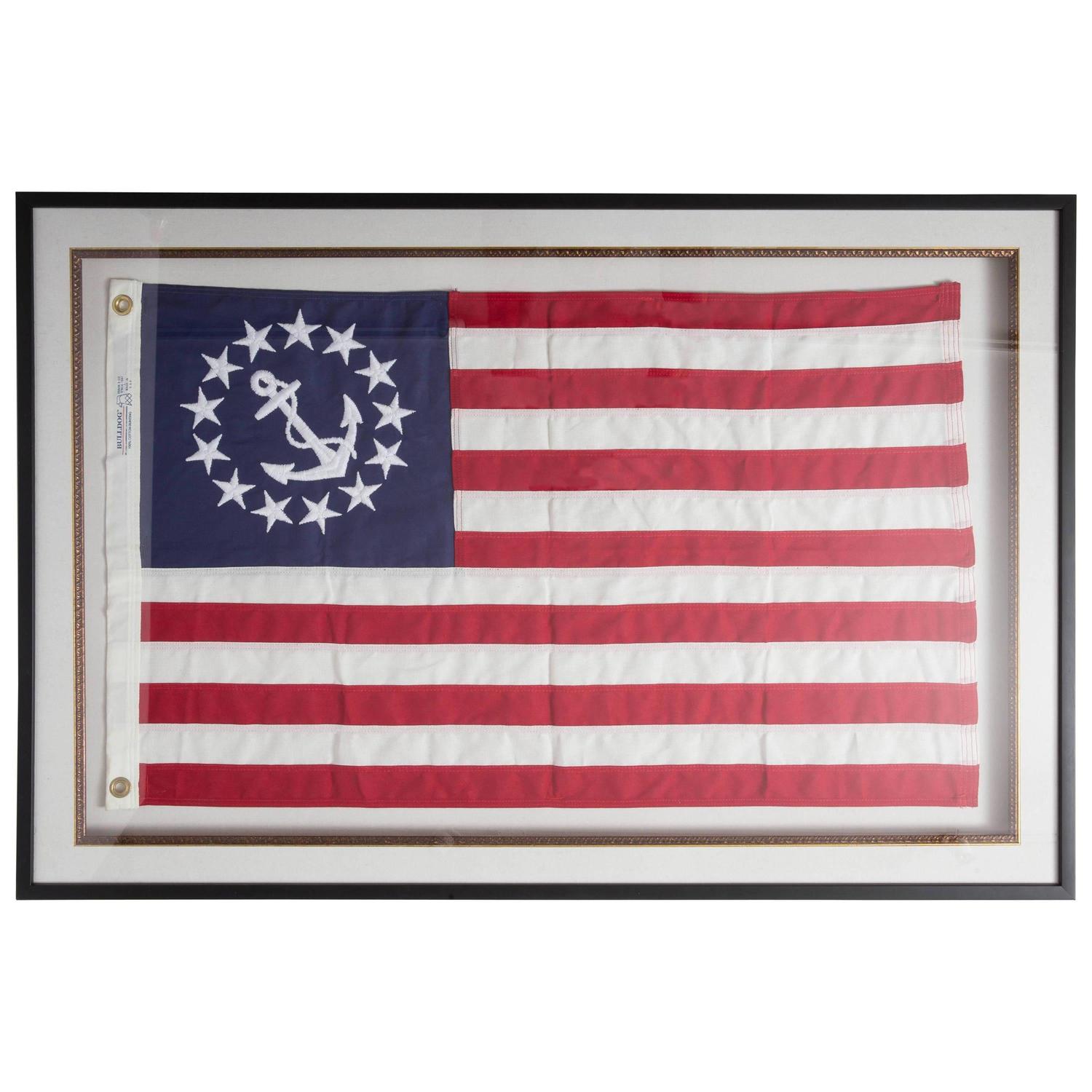 Framed Nautical American Flag For Sale at 1stdibs