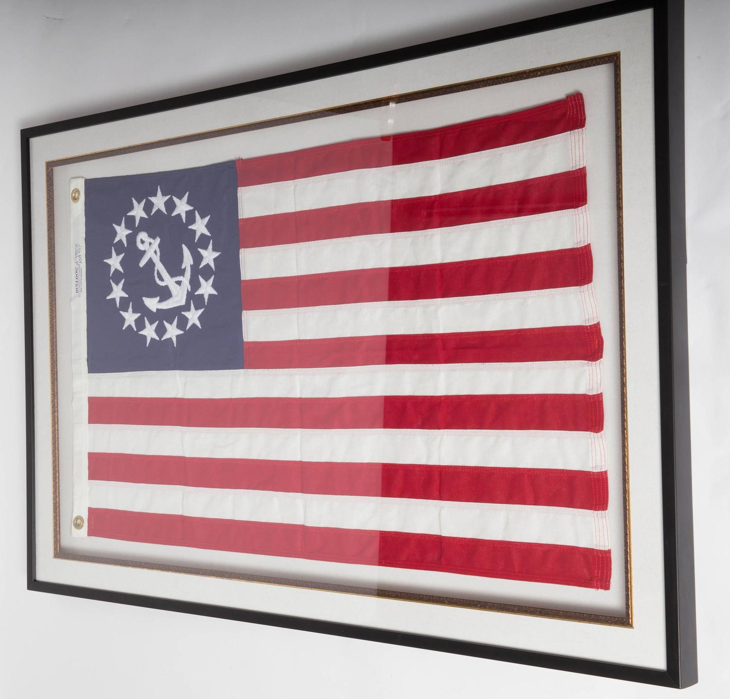 Framed Nautical American Flag For Sale at 1stdibs