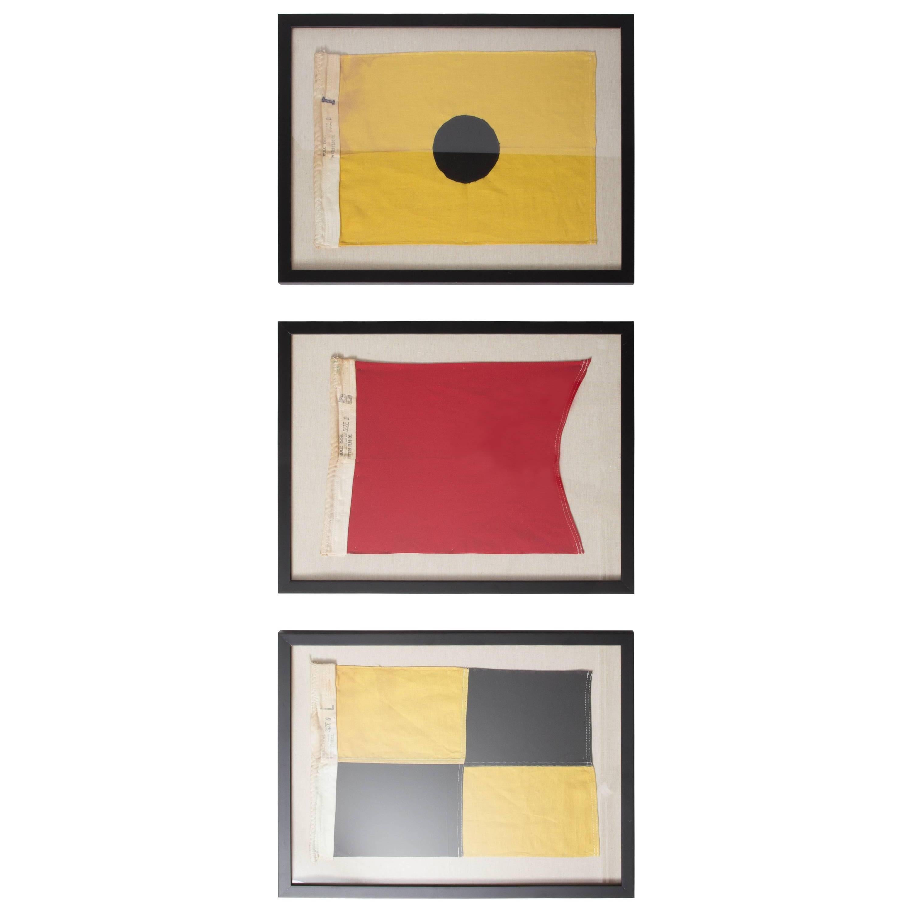Vintage Framed Signal Flags