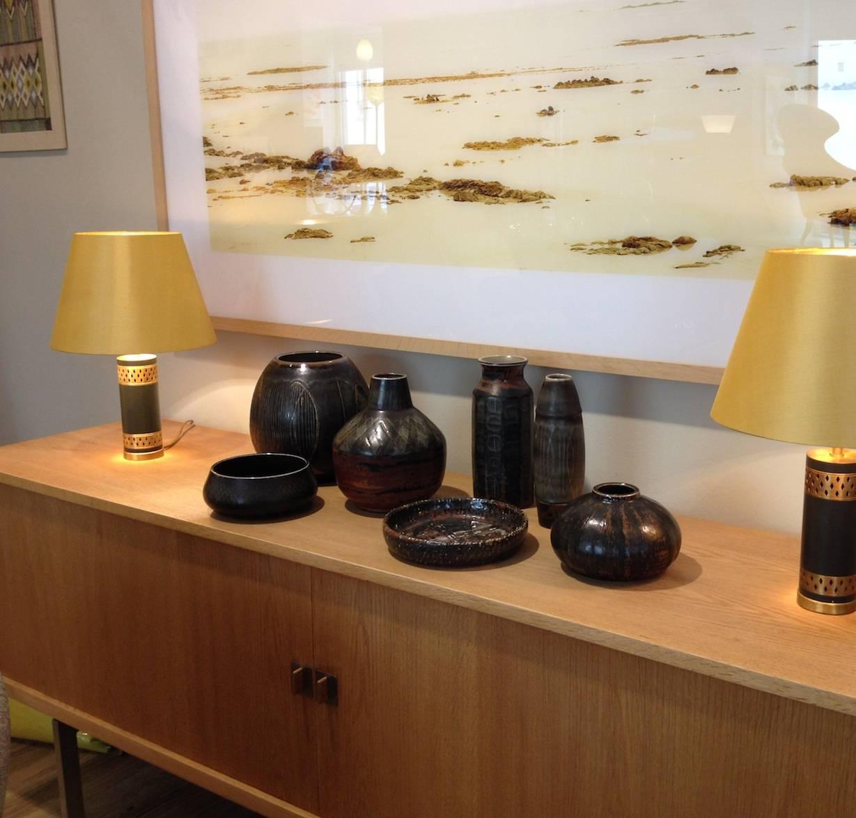 Scandinavian Modern Carl Harry Stålhane, Five Vases and Two Bowl, Sweden, 1960s For Sale