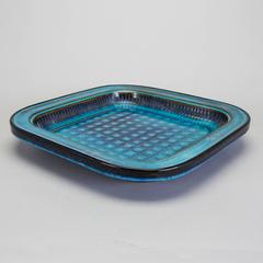 Wilhelm Kåge Turquoise Farsta Plate, Sweden, 1931