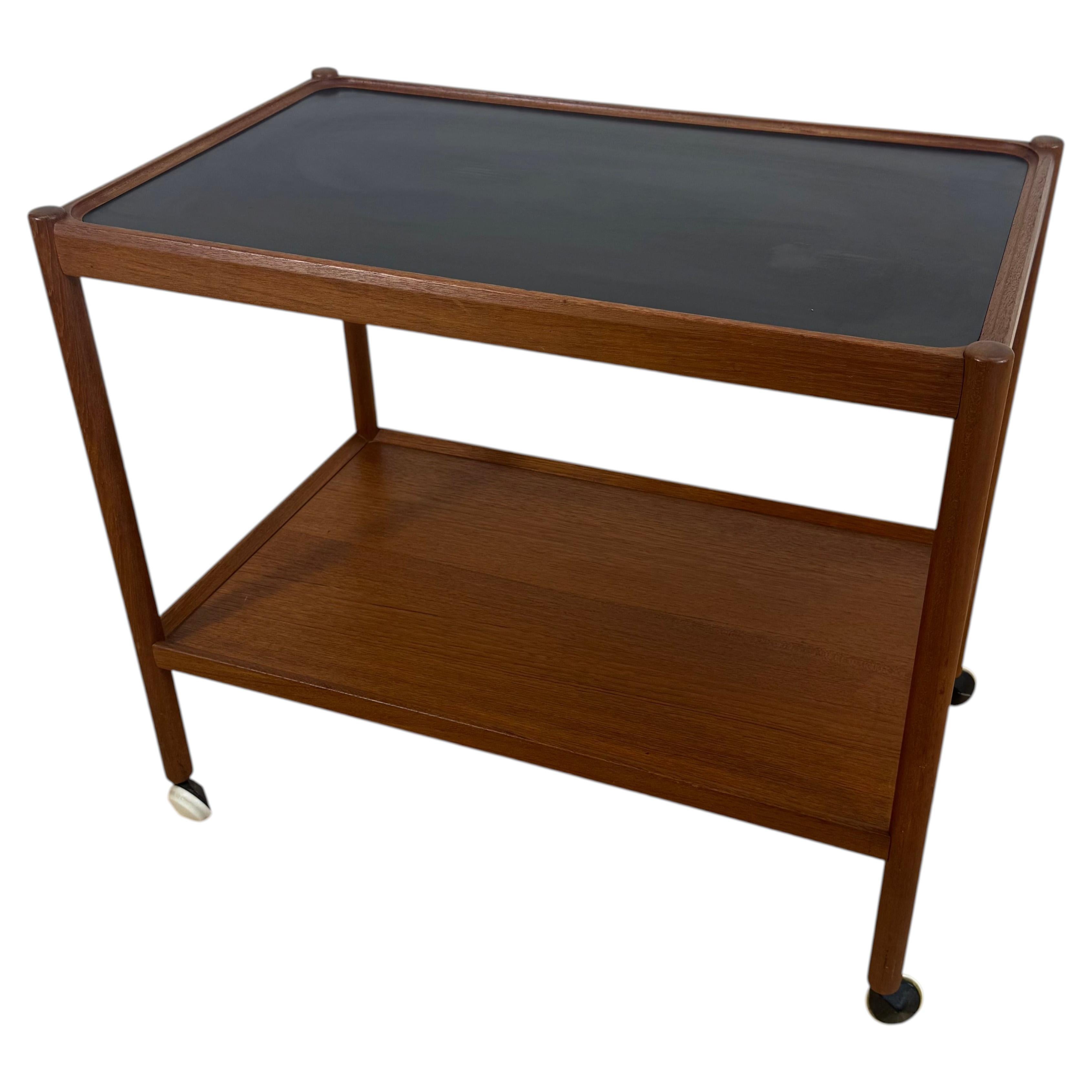 Bar trolley by Knud Andersen, made of teak, Denmark, 1960s For Sale