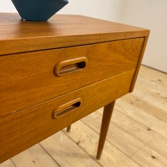 Danish teak nightstand with two drawers, 1960s