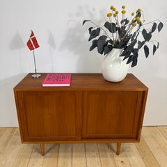 Danish teak sideboard with sliding doors, 1960
