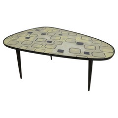 Mid-Century low coffee table made of Formica and wood, Germany, 1970