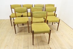 Set of 8 Danish rosewood chairs, including reupholstery, from the 1960s
