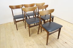 Lot de 6 chaises en teck de Schiønning & Elgaard pour Randers, années 60