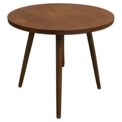 Table basse ronde en teck, Danemark, années 60