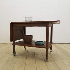Carrello bar in teak allungabile, Danimarca anni ’60