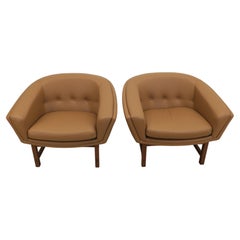 Pair of Corona Lounge Chairs by Lennart Bender, Denmark, 1970