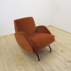 Fauteuil de Janusz Różański en velours, Danemark, années 50