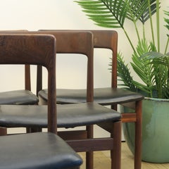 Set of 6 chairs by Nørgaard Møbelfabrik, rosewood and leather, Denmark, 1960