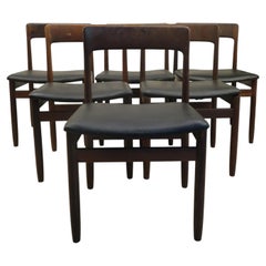 Set of 6 chairs by Nørgaard Møbelfabrik, rosewood and leather, Denmark, 1960
