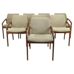 Set of 8 Model 23 teak chairs by Henning Kjærnulf for Korup Stolefabrik, Denmark
