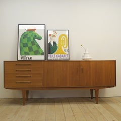 Mid-Century teak sideboard with four drawers, 1960s