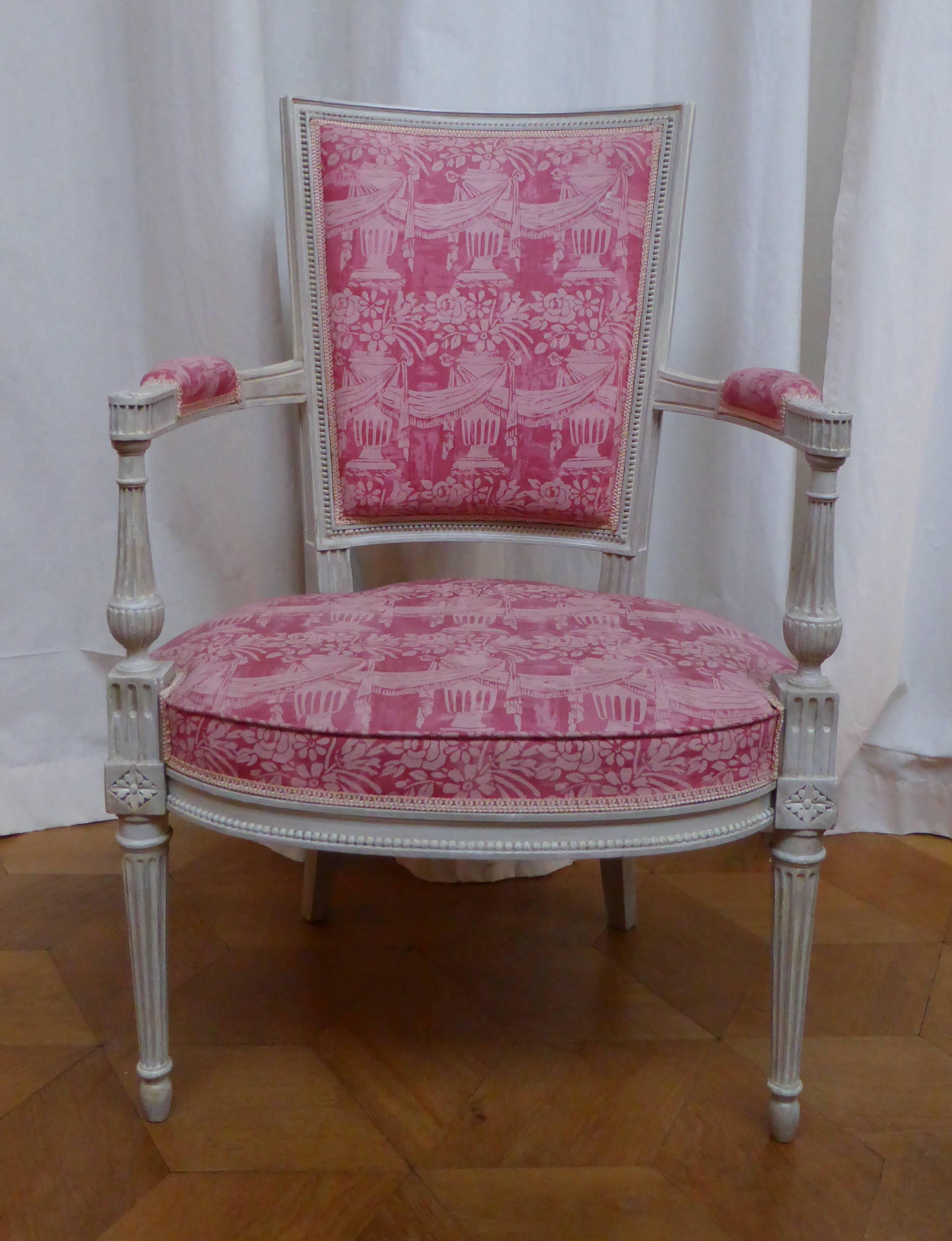 Wood French Louis XVI Style Salon Suite For Sale