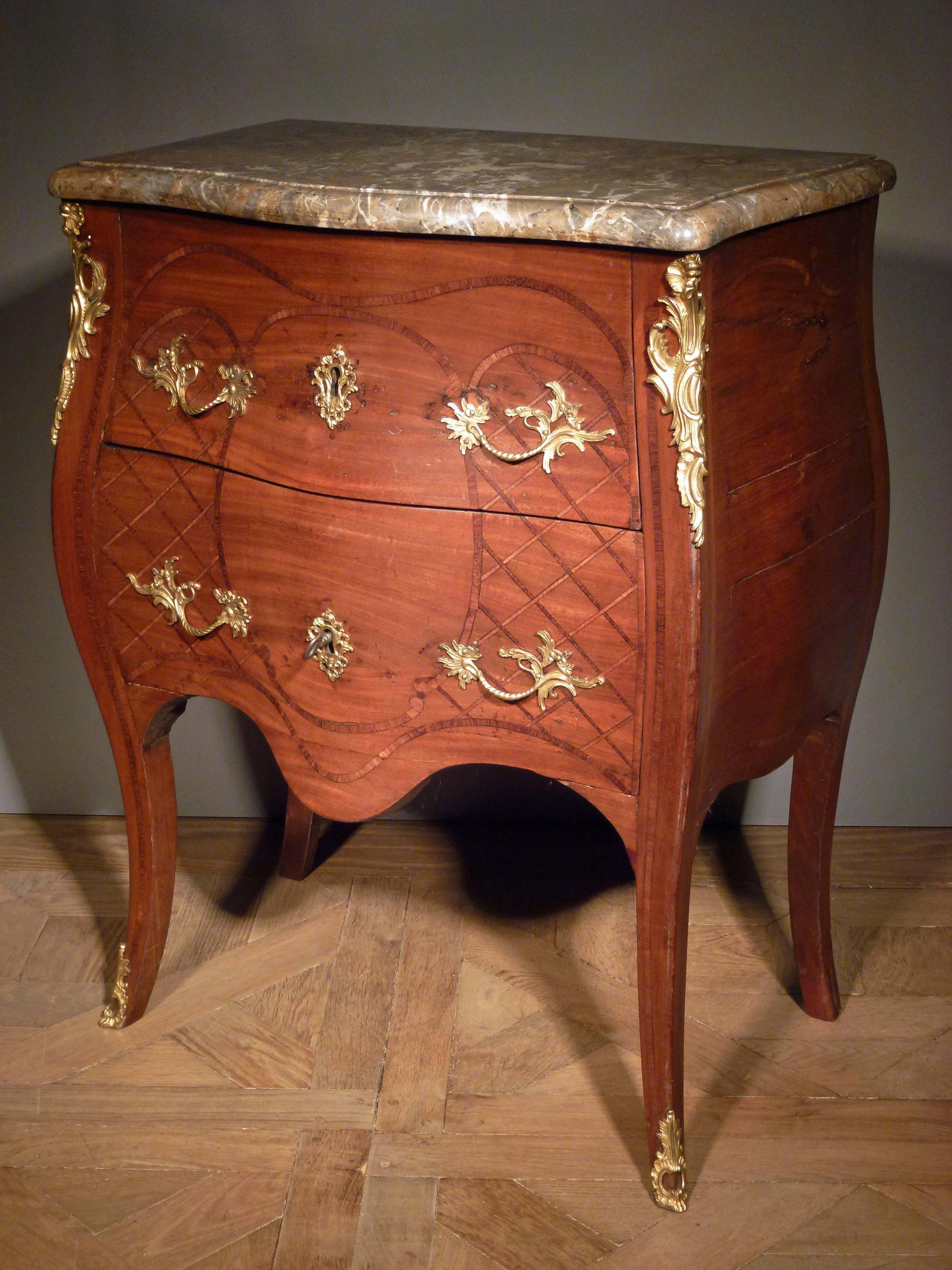 Late 18th Century Dutch Louis XV Commode, Bearing the Stamp of the Guild of Saint Joseph For Sale