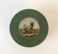 Small Hardstone Box Set with a Micromosaic Attributed by Giacomo Raffaelli