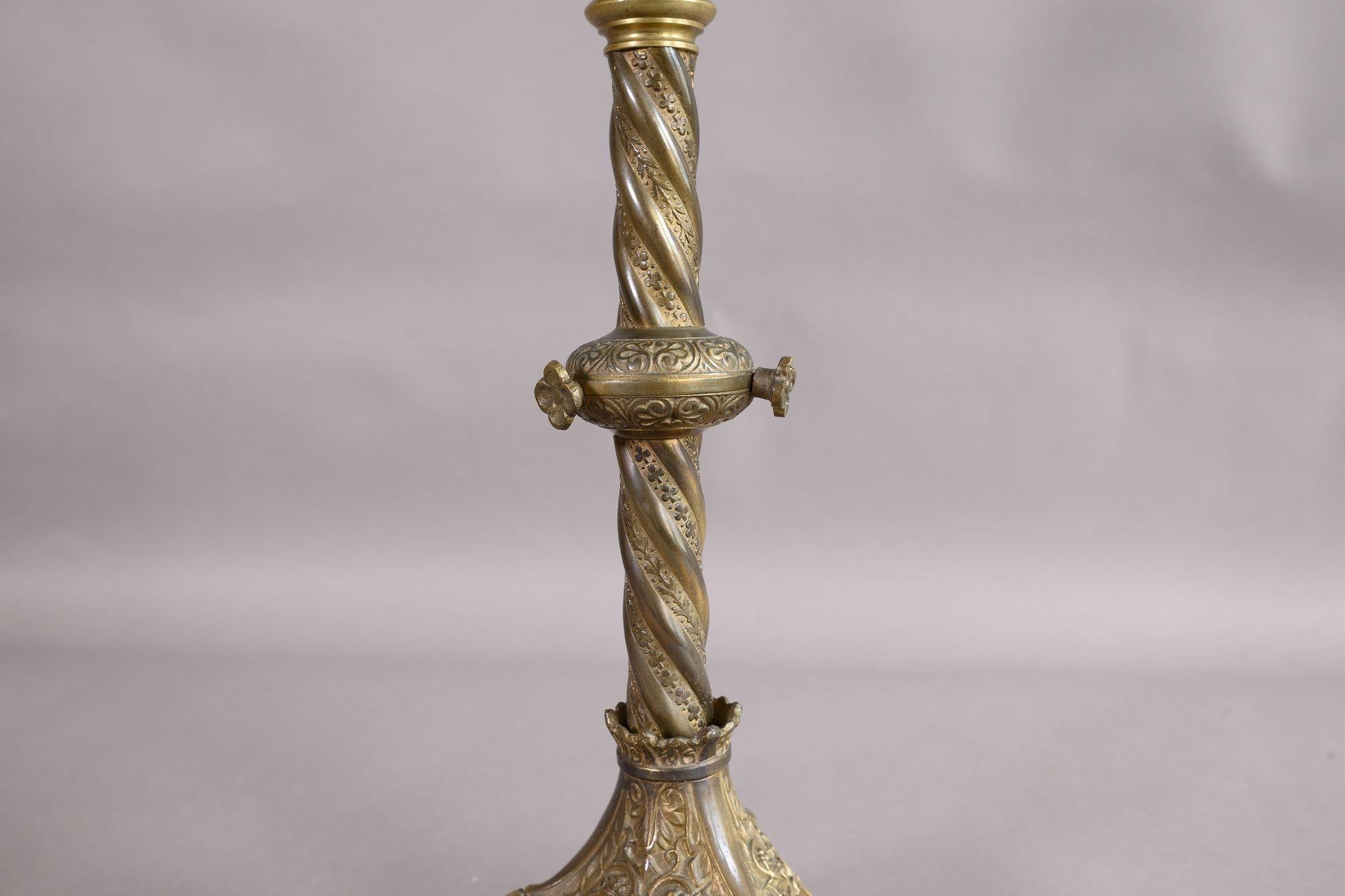 Early 20th Century Pair of Candle Sticks For Sale