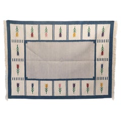 Mid-Century Floral Kilim