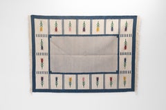 Mid-Century Floral Kilim