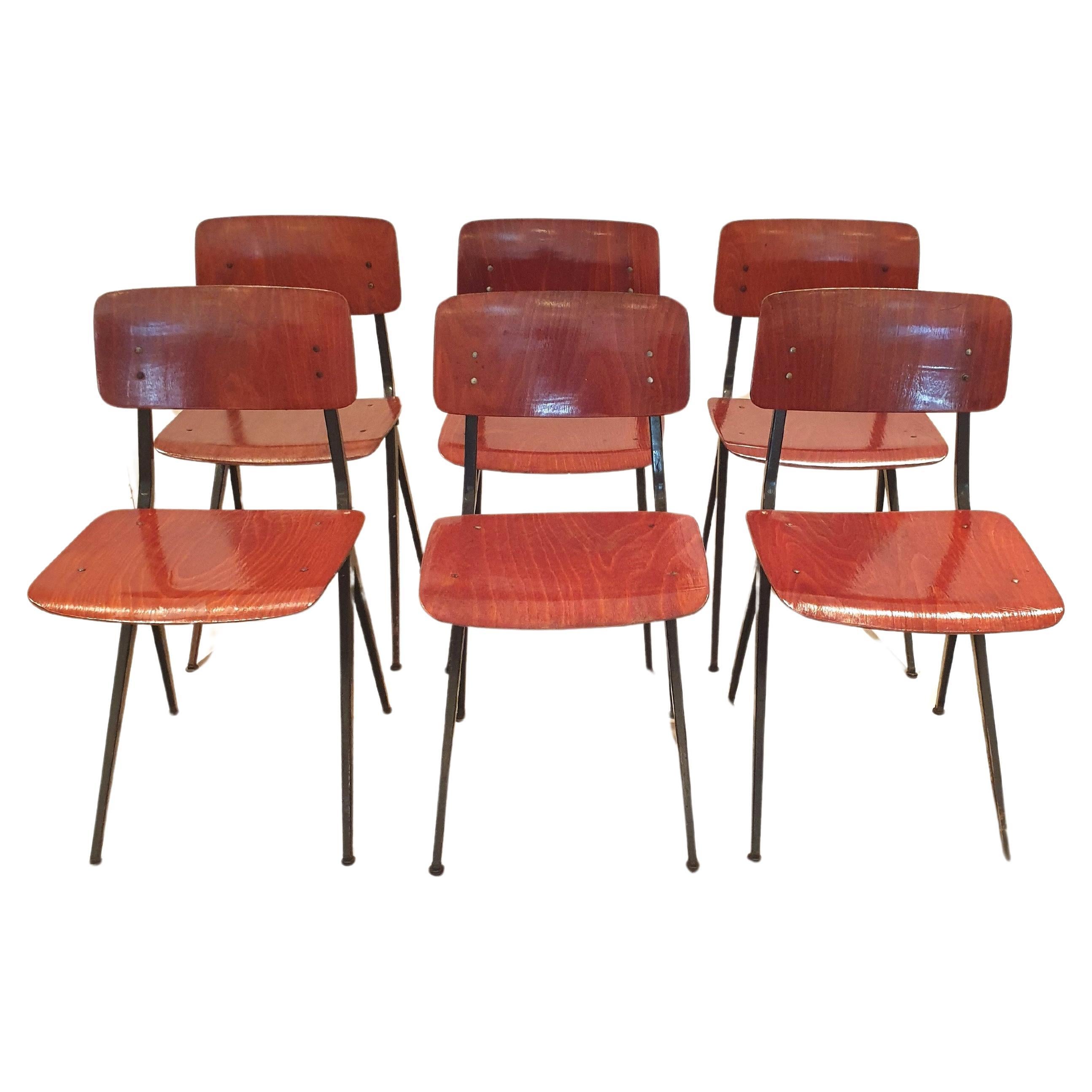 Ensemble de 6 chaises vintage Marco Holland